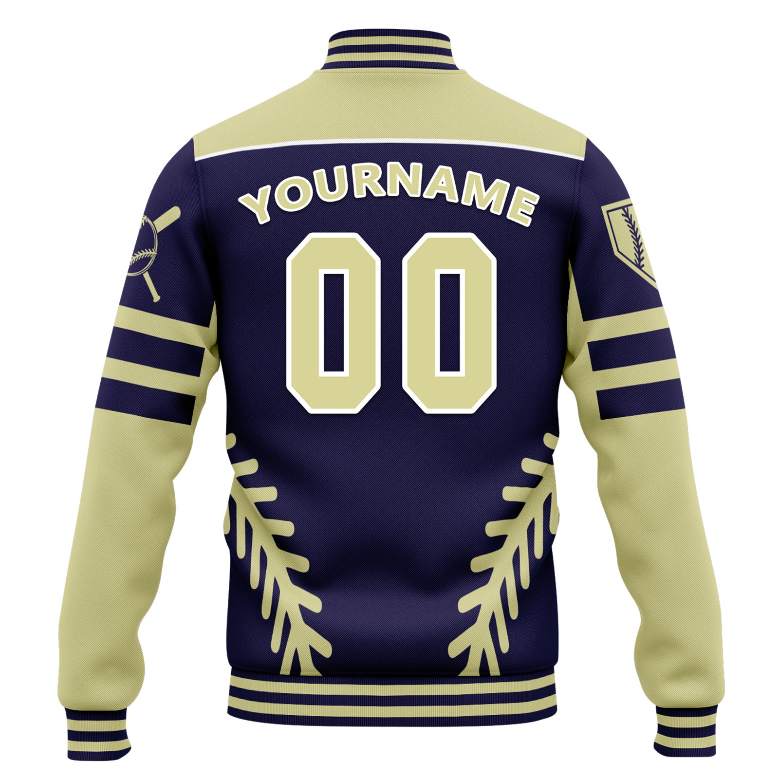 Custom Personalized Bomber Jacket with Full Snap Closure - Varsity Letterman Style Jacket FZ005 D023003 - Perfect for School Events, Sports Games & Casual Wear
