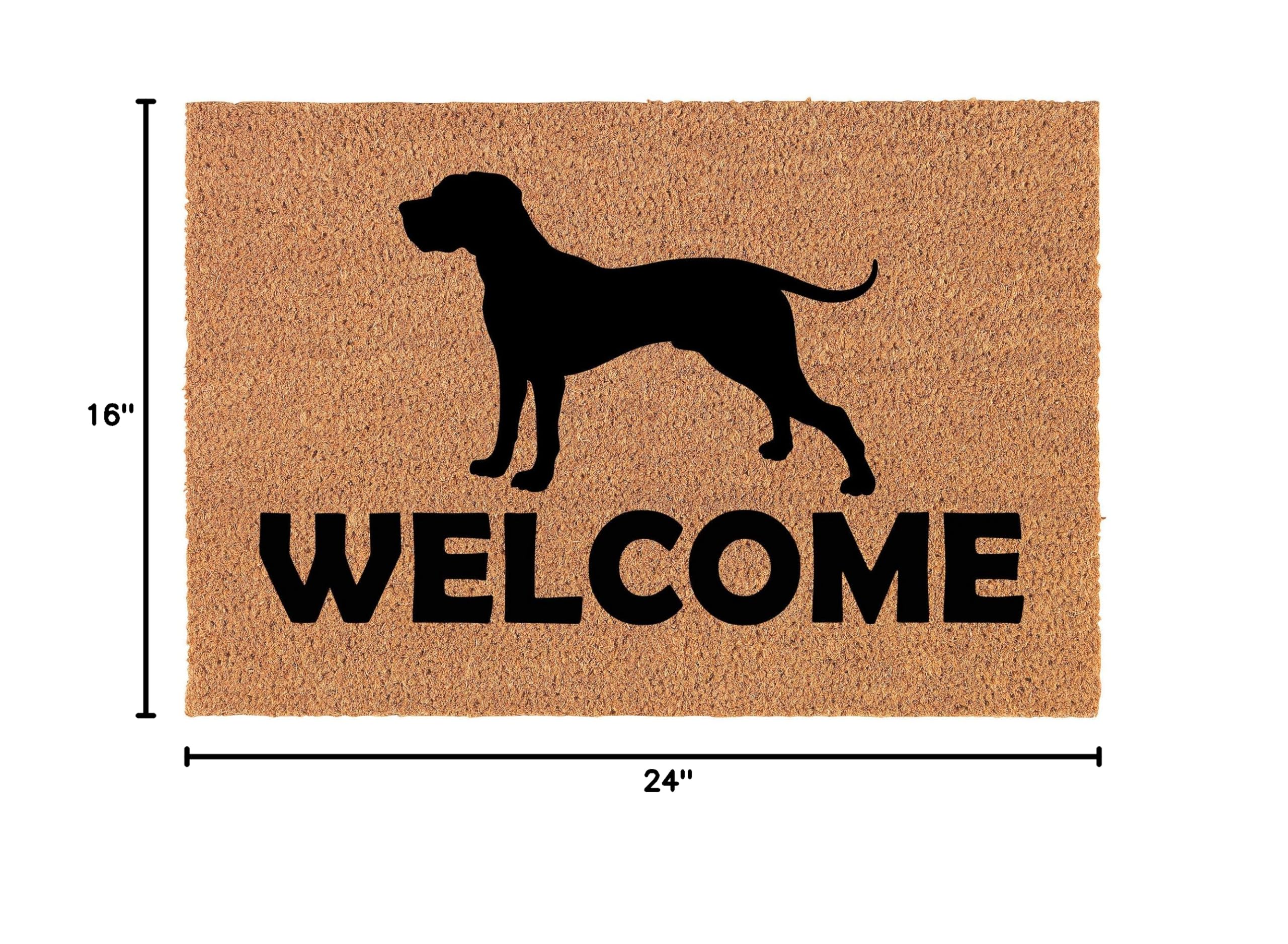 Premium Coir Doormat for Front Door - Natural Coconut Fiber Welcome Mat (24