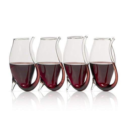 Premium Crystal Port & Dessert Wine Glasses Set of 4 with Elegant Carafe - Perfect for Sherry, Cordial, Aperitif Tasting & Formal Dinner Parties | 3 oz Sipper Glasses by The Wine Savant | Ideal for Wine Tasting Events, Fine Dining & Gift Giving