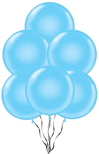 Premium 24 Inch Baby Blue Latex Balloons for Parties, Events & Decorations - Pack of 25 - Perfect for Baby Showers, Birthdays & Celebrations
