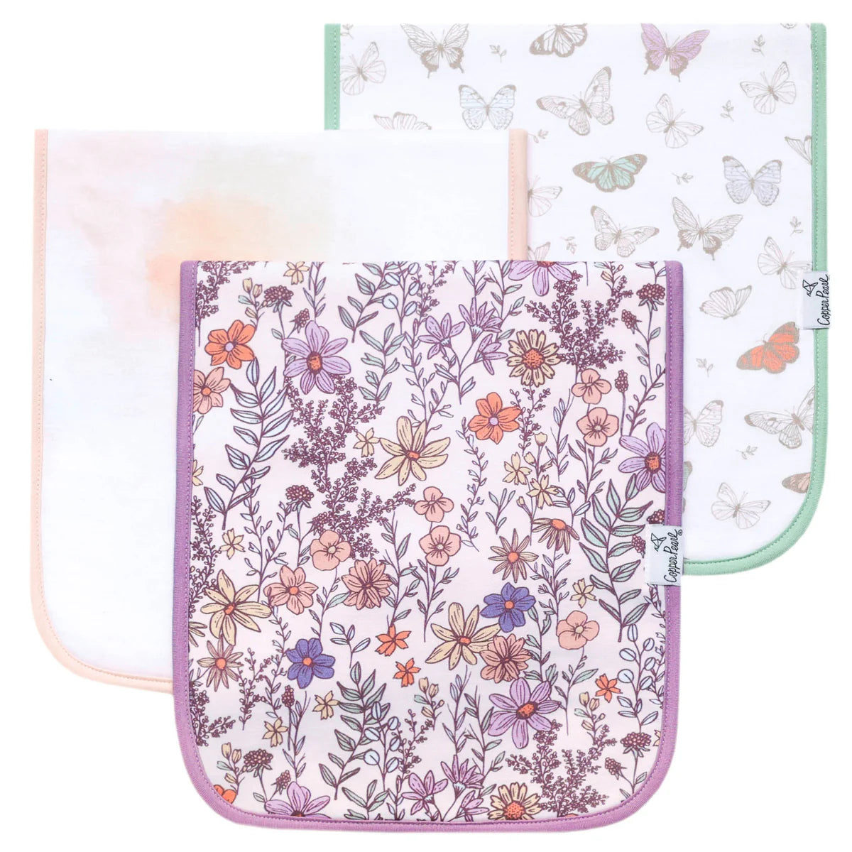 3 Pack Soft Organic Cotton Burp Cloths for Babies - Ultra Absorbent & Gentle on Skin - Perfect for Feeding, Spit-Up & Messy Moments