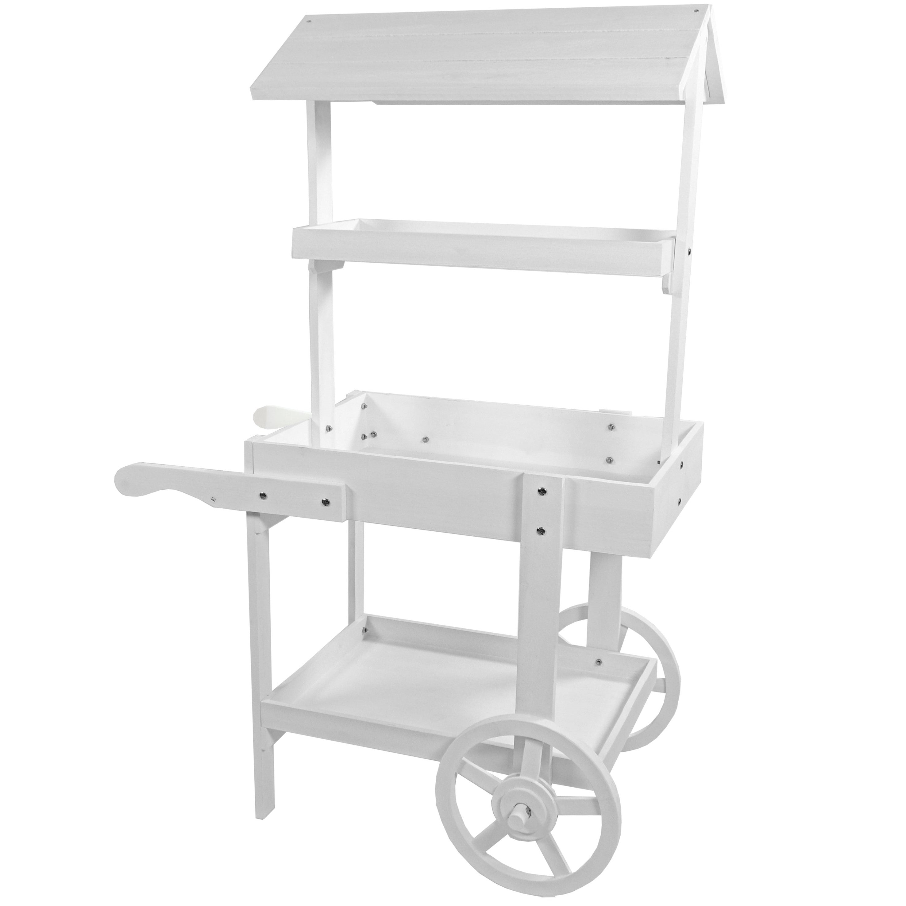Sunnydaze Country Market Flower Cart Display Stand - 49.25