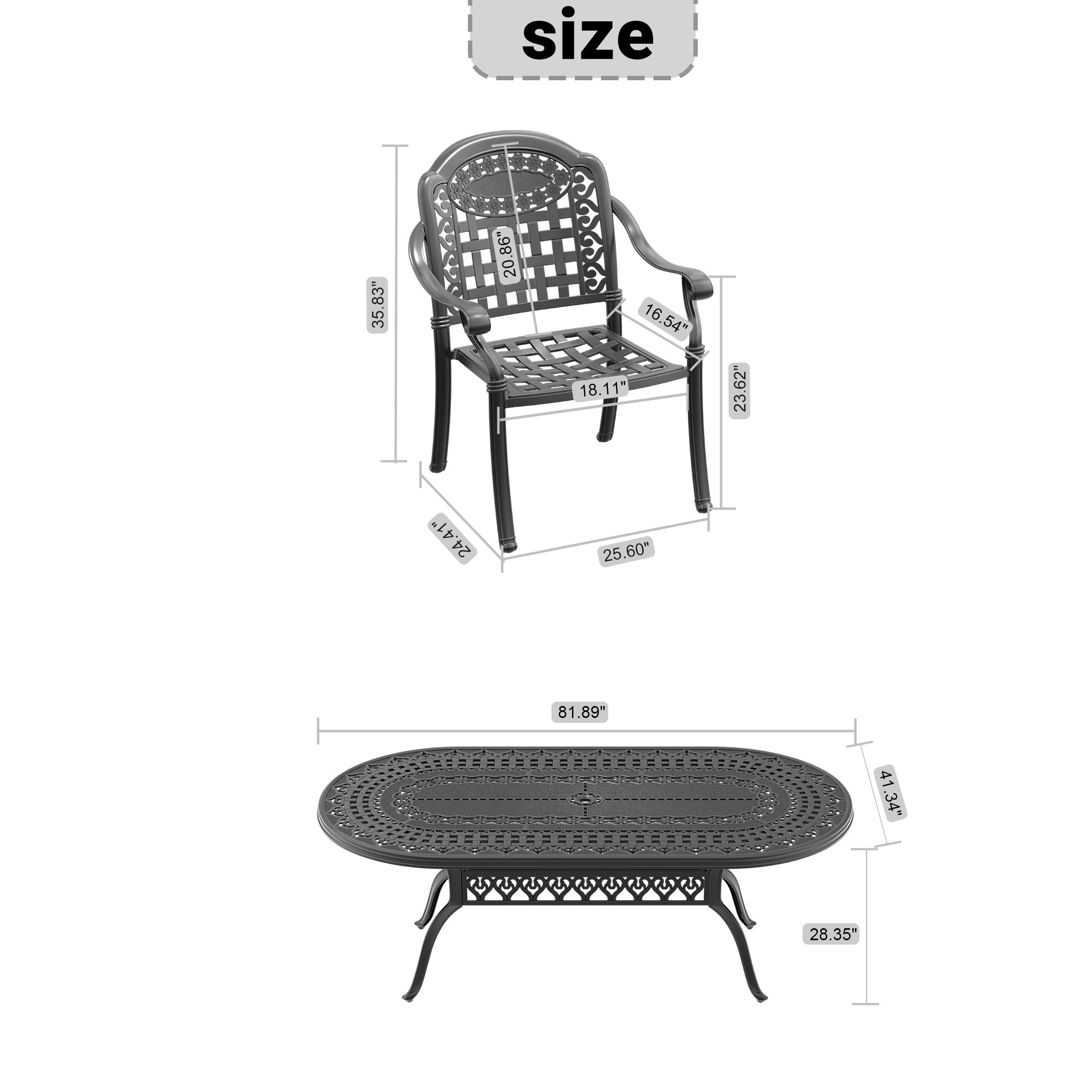 9-Piece Cast Aluminum Patio Furniture Set with Cushions (Random Colors) - Perfect for Outdoor Dining, Lounging, and Entertaining Guests