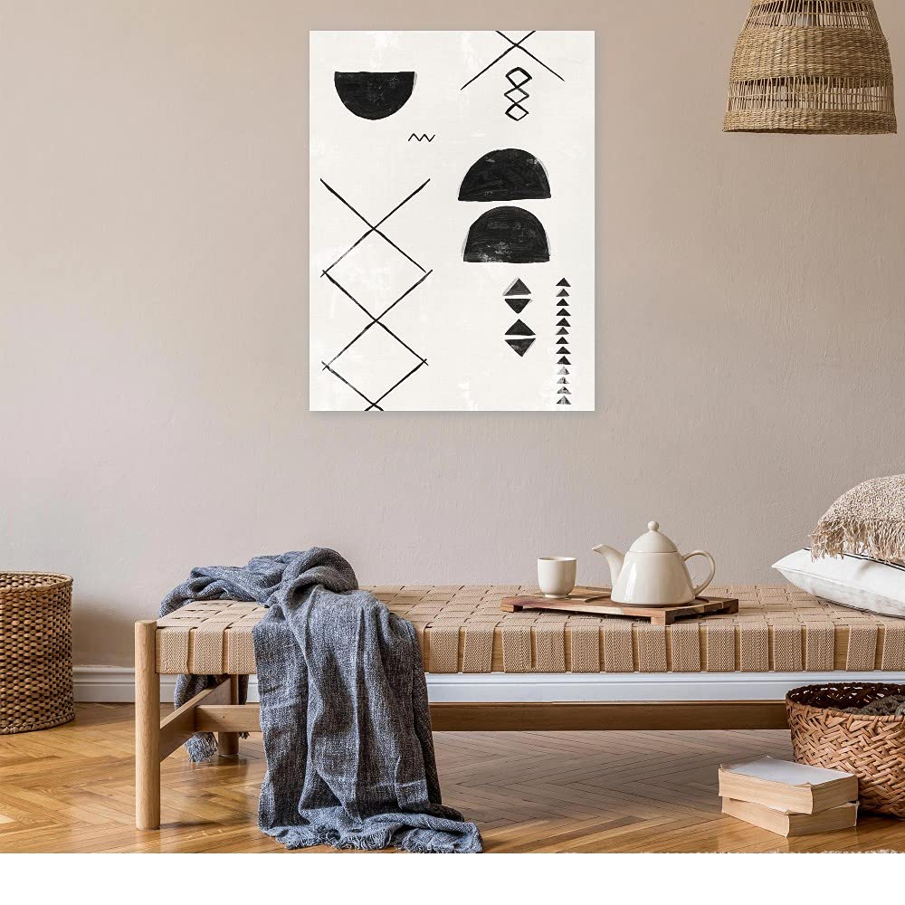 African Motifs Canvas Wall Art by Artist Isabelle Z - Handmade Fine Art Print for Living Room, Bedroom, Office Decor - Ready to Hang 32x43 Inch - Perfect for Home, Office & Commercial Spaces