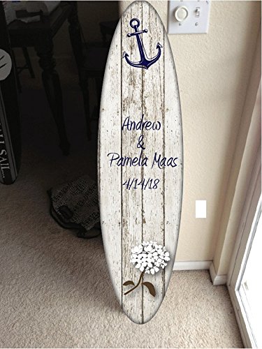 5' Wall Hanging Surfboard - Hawaiian Beach Surfing Decor for Home, Office & Coastal Themed Spaces | Perfect for Surf Lovers, Beach House Decor & Tropical Room Design