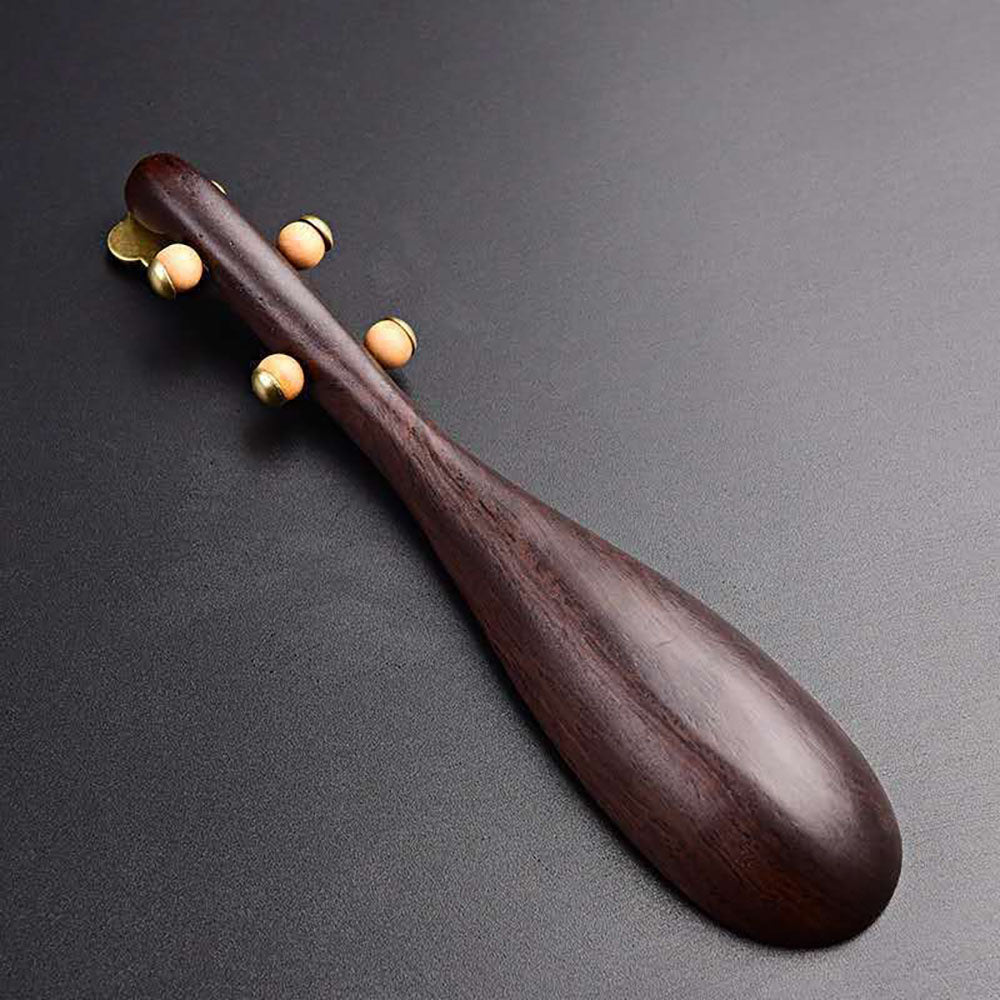 Premium Ebony Wood Pipa Cha He Tea Holder - Traditional Chinese Tea Tray for Gongfu Tea Ceremony & Home Decor