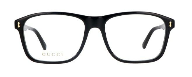 Gucci GG 1045O 001 Black Rectangle Unisex Eyeglasses - Stylish Designer Glasses for Men & Women - Perfect for Everyday Wear, Office & Fashion Outfits