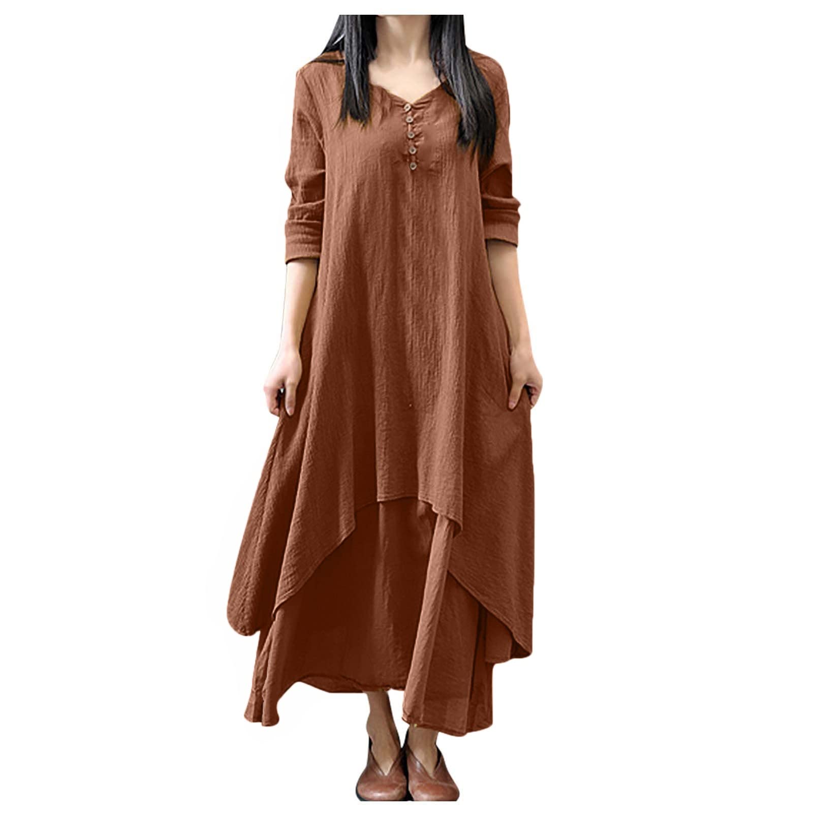 Youpwaven Women's Summer Dresses 2023 - Plus Size Wedding Guest Dress, Casual Flowy Maxi Dress for Beach, Party & Vacation