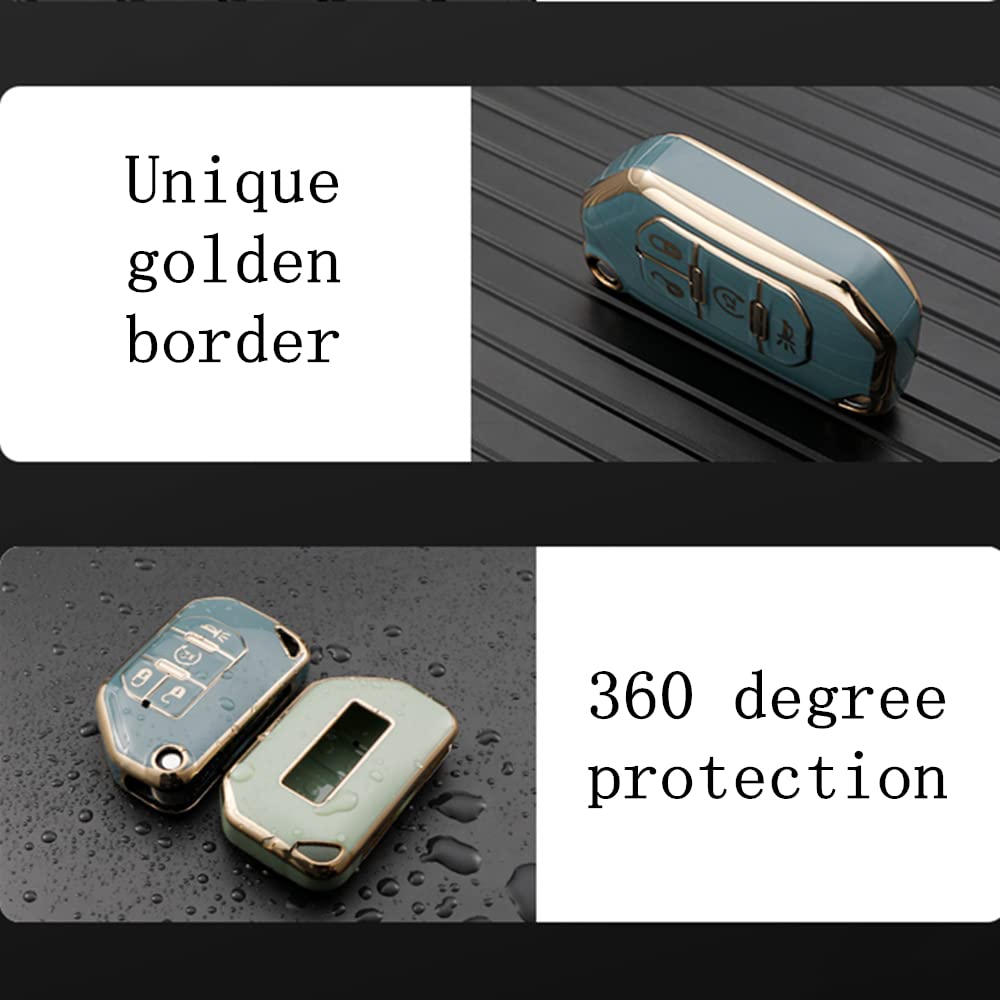 Durable TPU Key Fob Cover for Jeep Wrangler JL/JLU & Gladiator JT (2018-2023) - Compatible with Sahara, Rubicon & More | Protective Case for Car Keys, Off-Roading & Daily Use