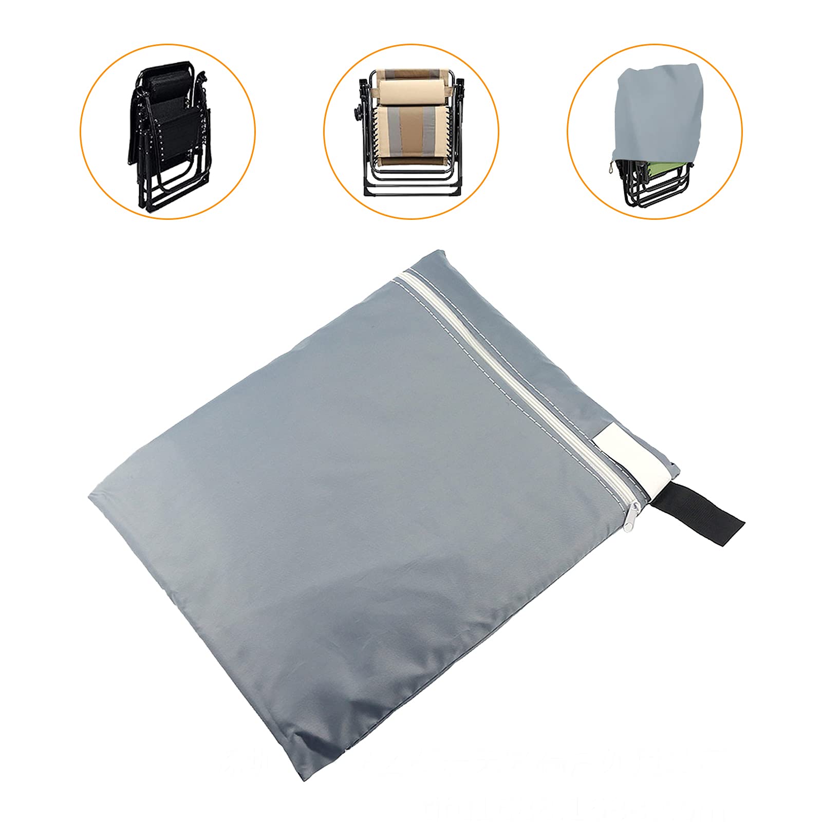 Waterproof Outdoor Folding Chair Covers 2PCS - All Weather Patio Chair Covers with Storage Bag for Camping & Garden
