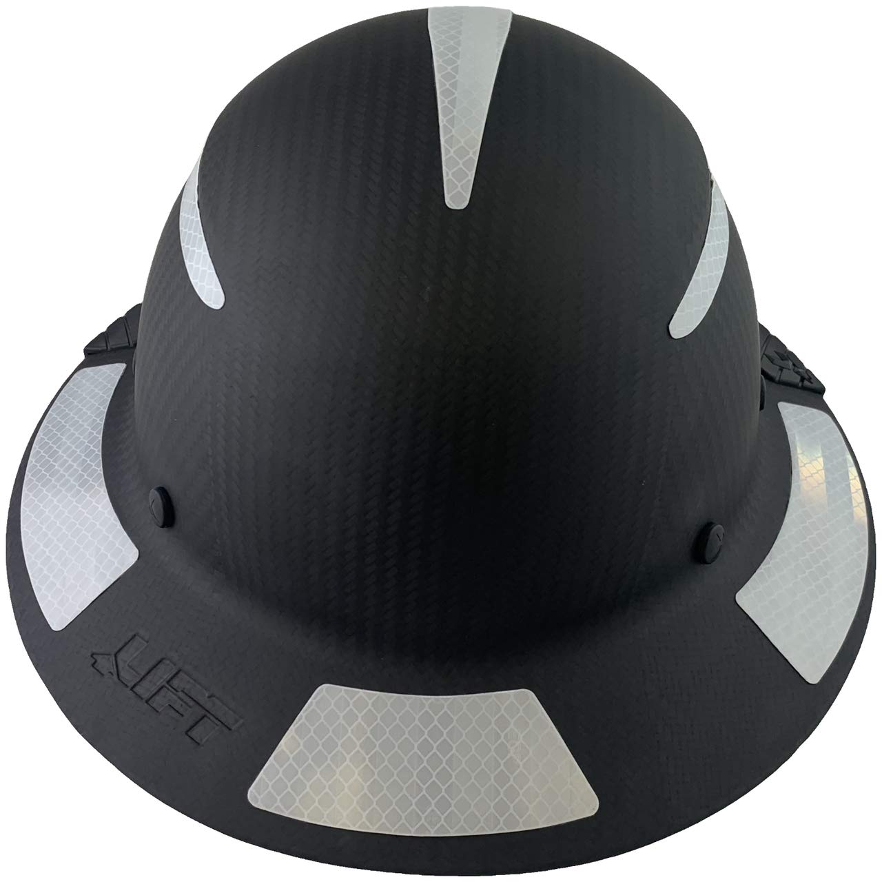 Premium Carbon Fiber Safety Helmet - ANSI Certified Full Brim Hard Hat with Reflective Strips - Matte Black Construction Helmet with Storage Tote Bag - Ideal for Construction, Mining & Industrial Work Safety