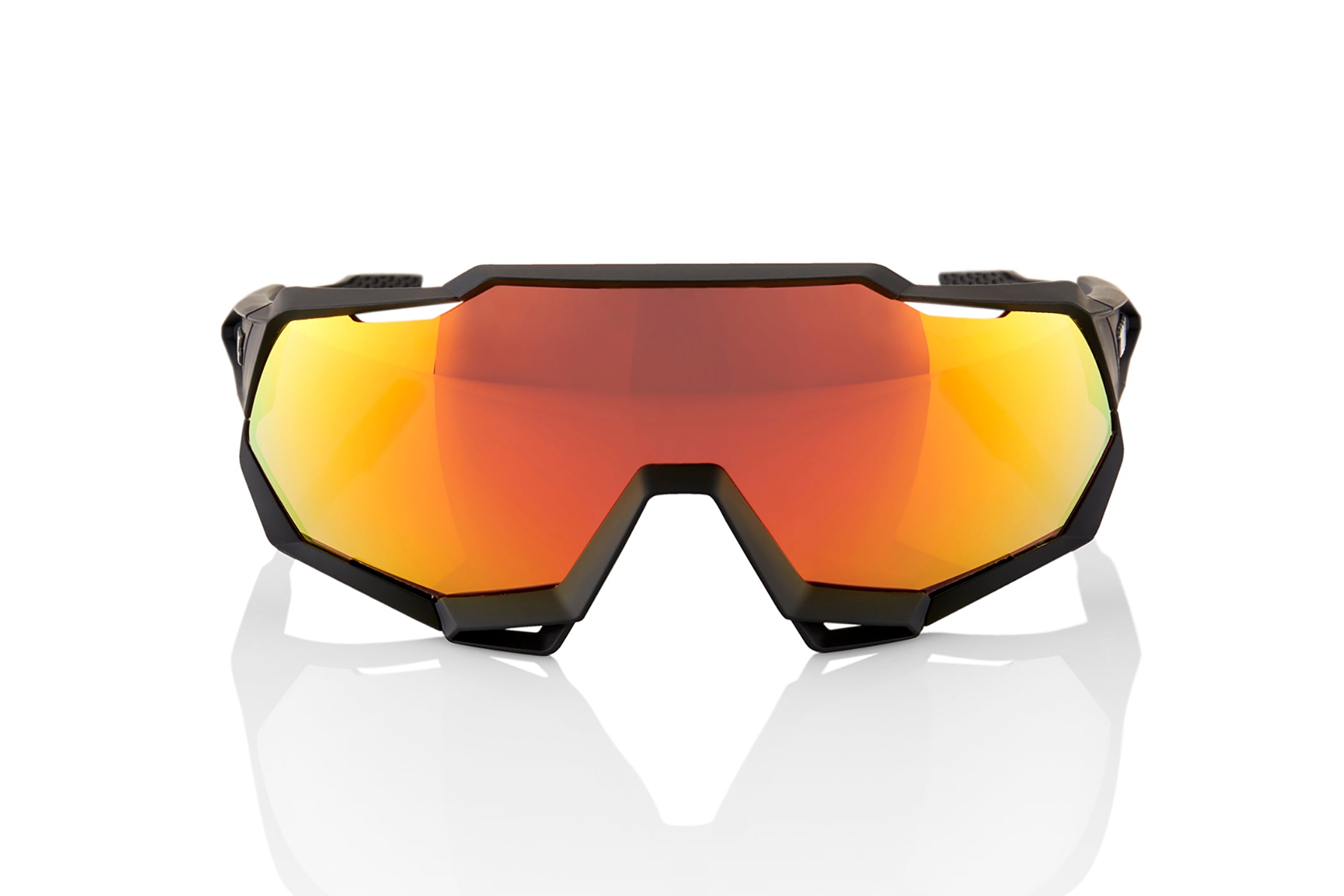 100% SPEEDTRAP Polarized Sunglasses - Soft Tact Black Frame - UV Protection for Driving, Running & Outdoor Sports