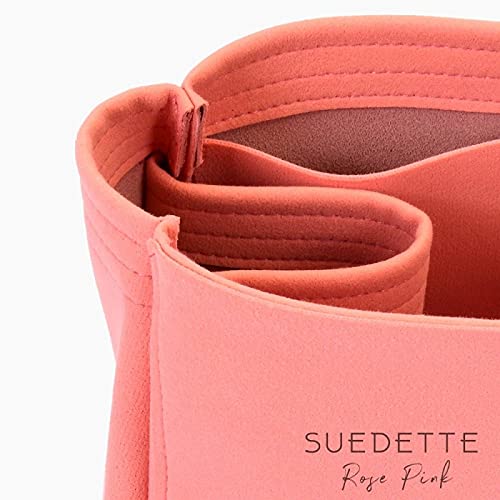 Rose Pink Suedette Leather Bag Organizer - Compatible with Designer Graceful PM & MM Handbags | Perfect for Work, Travel & Daily Use