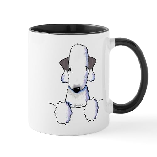 White/Black Inside - Kiniart Bedlington Terrier Mug