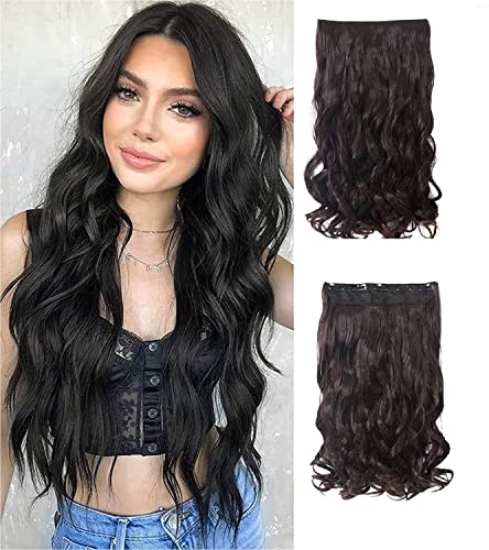 Raaya 5 Clips 1 Piece Full Head Curly Hair Extensions Wig for Women & Girls - Natural Looking Synthetic Hairpiece for Daily Wear, Parties & Cosplay
