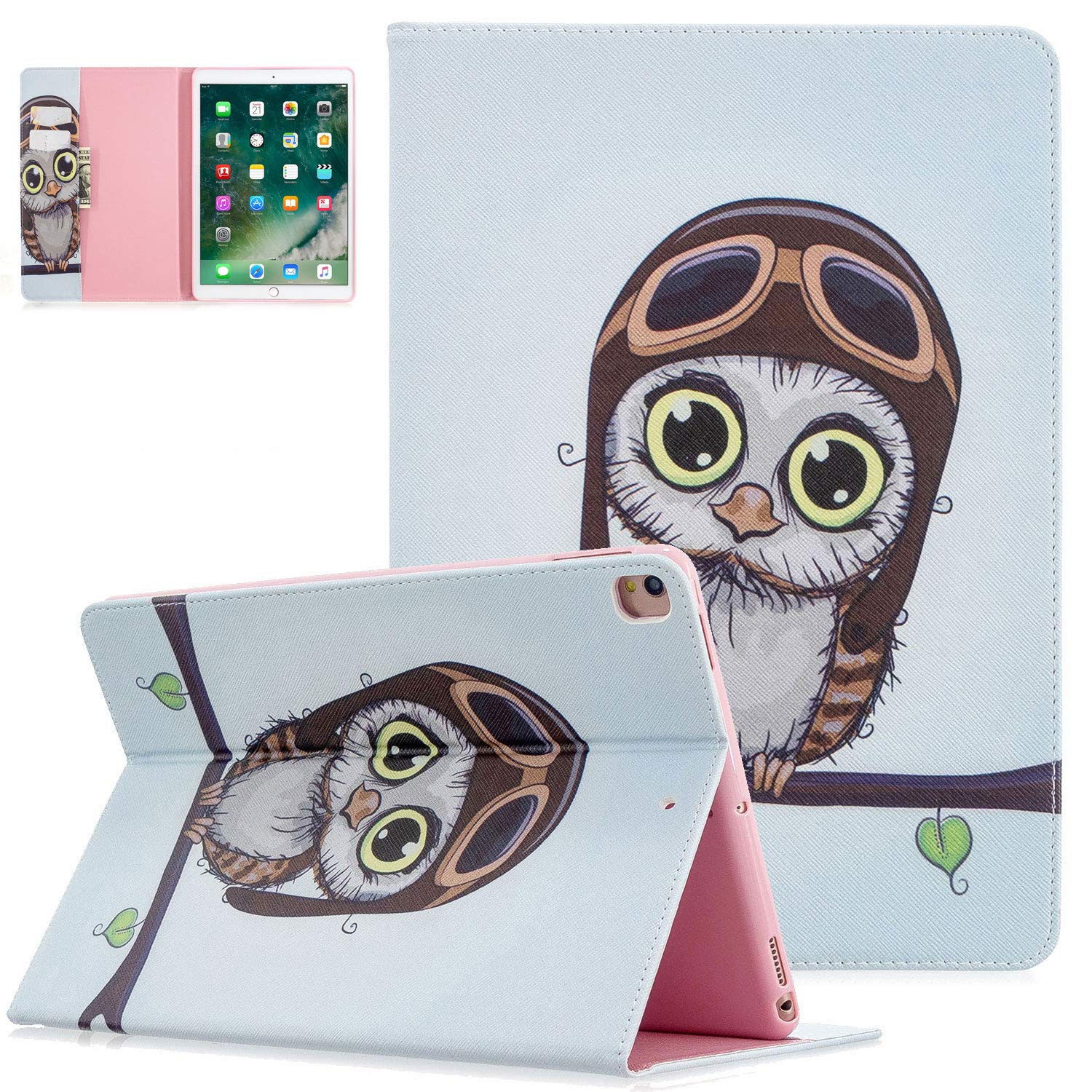 Premium PU Leather iPad Case with Magnetic Kickstand & Card Slots - Compatible with iPad 10.2
