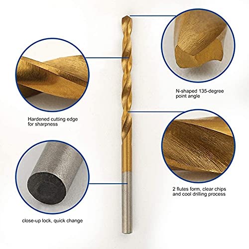 120-Piece Titanium Coated HSS Drill Bit Set for Metal, Steel, Wood, Plastic, Copper & Aluminum (1mm-3.5mm) - Perfect for DIY Projects, Home Repairs & Professional Metalworking