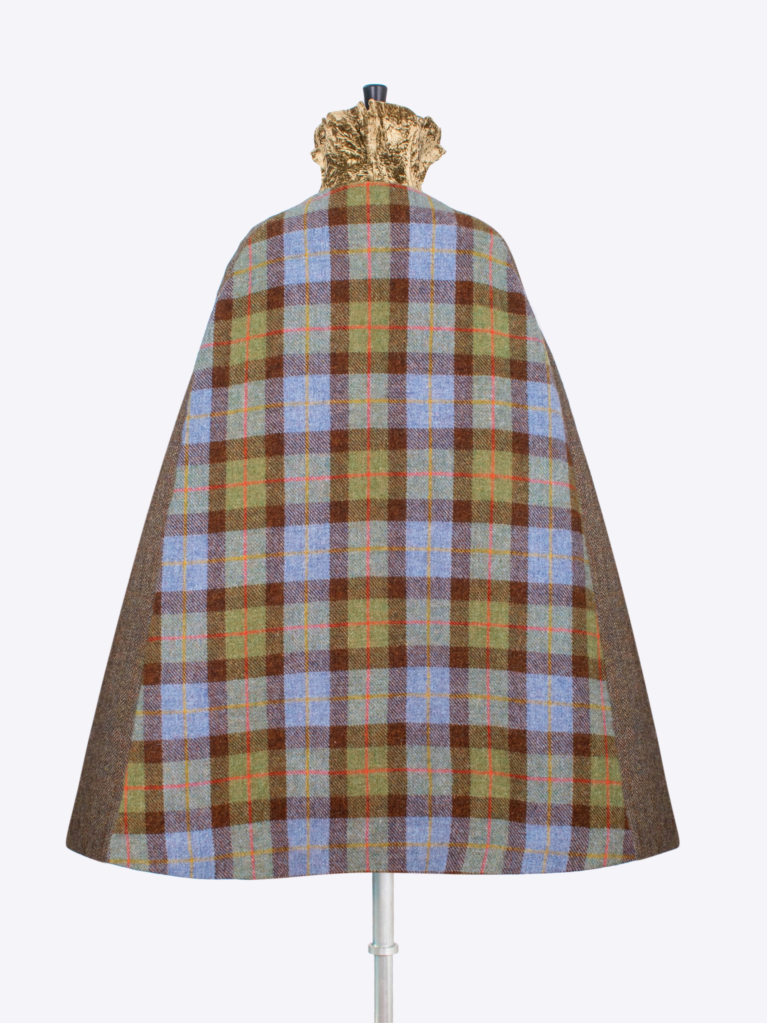 Elegant Scallop Collar Cape in MacLeod & Moss Green - Perfect for Weddings, Evening Events & Vintage Fashion