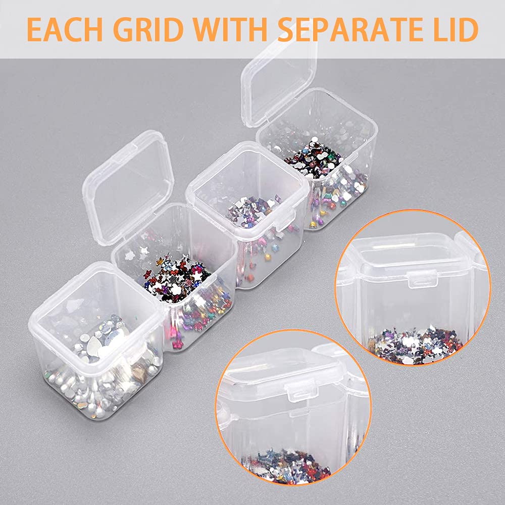 Diamond Embroidery Storage Box 2 Pack - 28 Mini Compartments Organizer for DIY Mosaic Art, Cross Stitch Tools & Craft Accessories | Perfect for Home Decor, Gift Making & Creative Projects
