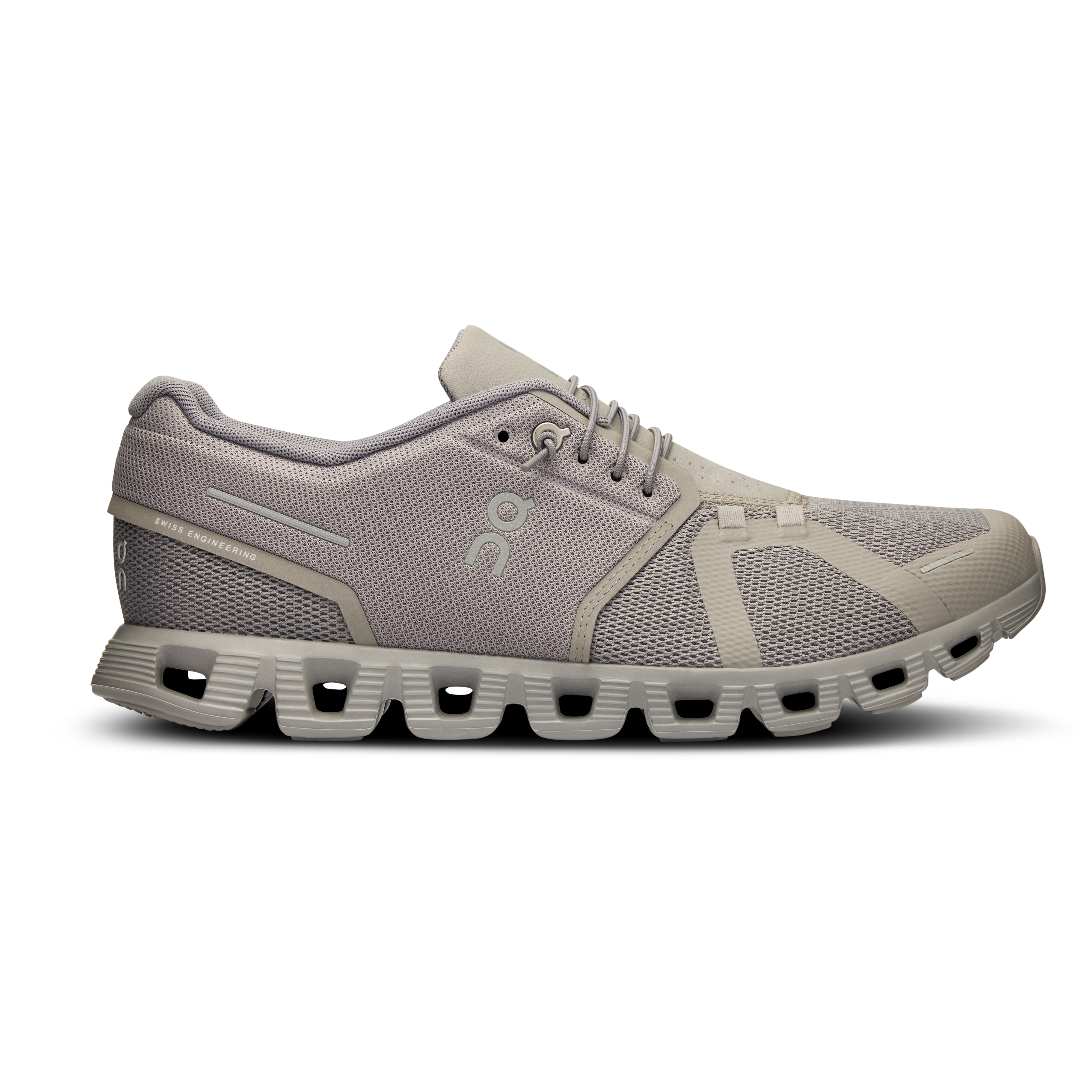 On Running Men's Cloud 5 Running Shoes - Lightweight & Breathable Fog/Alloy Color - Perfect for Jogging, Gym Workouts & Daily Wear