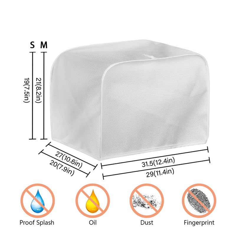 Forest Owl 2-4 Slice Toaster Cover - Turquoise Plant Branch Design, Microwave & Toaster Oven Dust Cover, Cartoon Owl Pattern, Dustproof & Fingerprint Protection - Perfect for Kitchen Countertop & Small Appliance Protection