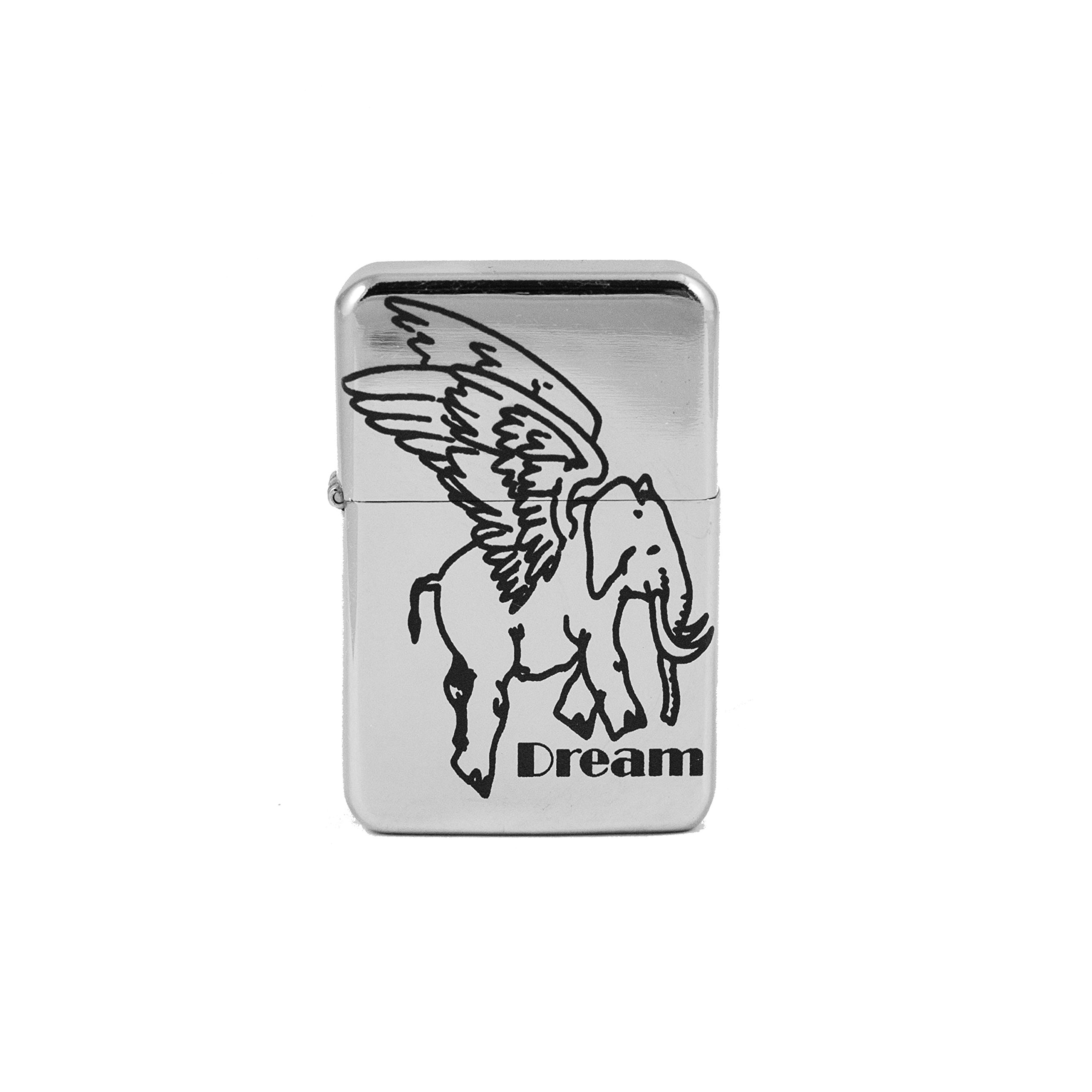 Premium Flying Elephant High Polish Chrome Lighter - Windproof Refillable Butane Lighter for Camping, BBQ, Outdoor Adventures & Everyday Use - Star Int. Inc