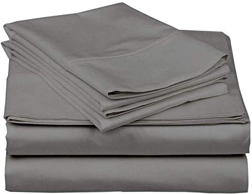 DreamLinen 100% Cotton 4-Piece Twin Sheet Set - 400 Thread Count Luxury Bed Sheets with 15