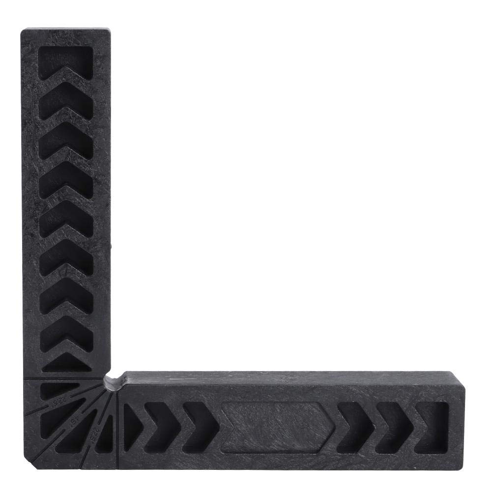 Black High-Hardness L-Shaped Right Angle Fixer - Engineering Plastic Woodworking Ruler & Angle Locator for DIY Projects, Carpentry, and Furniture Making