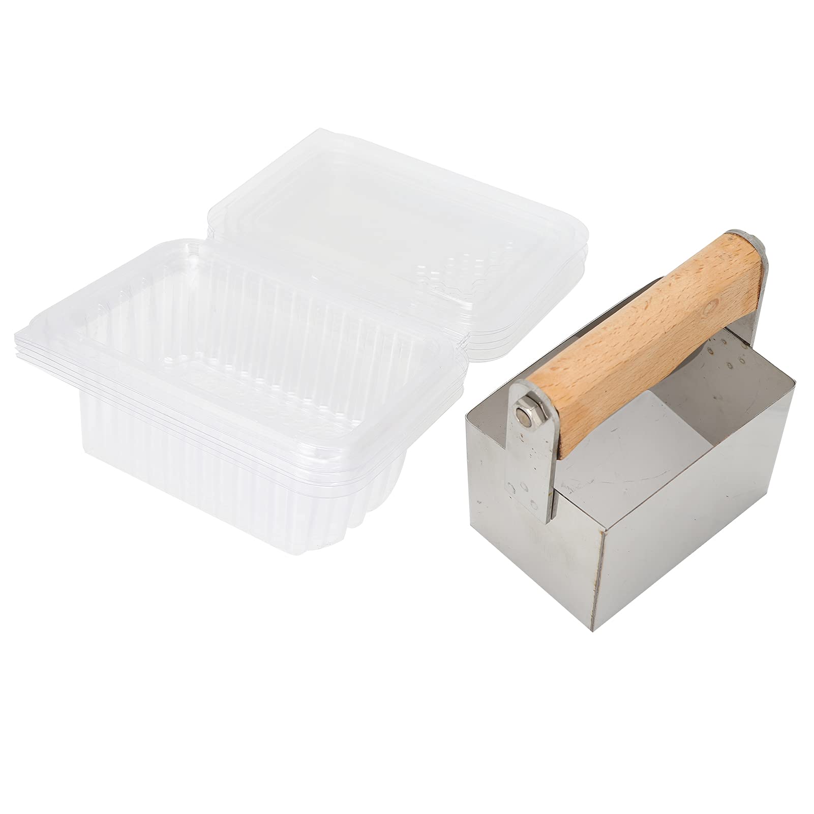 Stainless Steel Beekeeping Scraper Tool & Cutter Set - 3-Piece Hive Maintenance Kit with Plastic Honey Box for Beekeepers | Perfect for Honey Harvesting, Hive Cleaning & Wax Removal