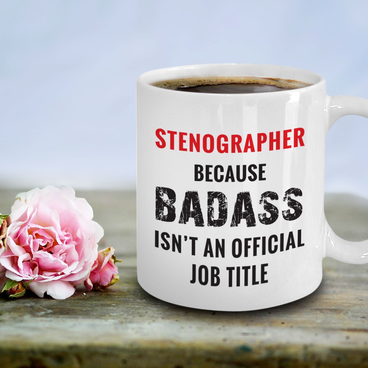 Stenographer Mug - Professional Stenography Accessories & Shorthand Gifts for Court Reporters - Perfect for Office Use, Legal Professionals & Stenography Students