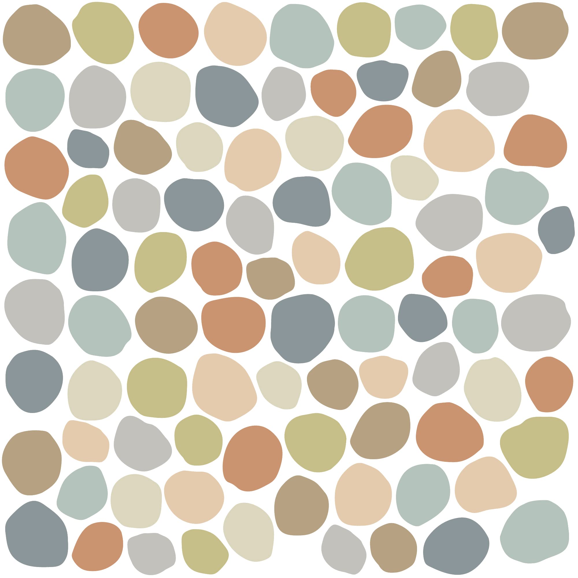 Polka Dot Wall Decals - Irregular Neutral Dots | Eco-Friendly Repositionable Matte Stickers for Nursery, Bedroom & Living Room Decor