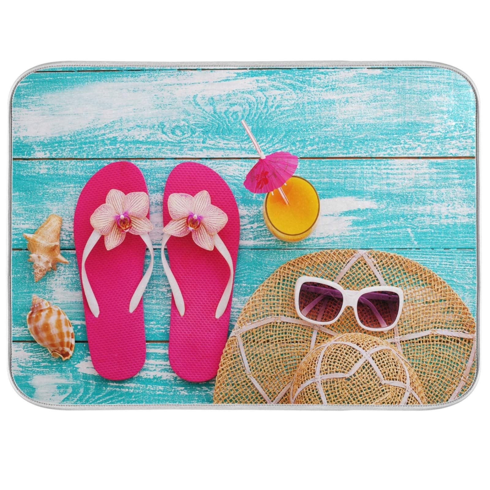 **Starfish Dish Drying Mat - Absorbent & Quick-Dry Kitchen Sink Mat (18