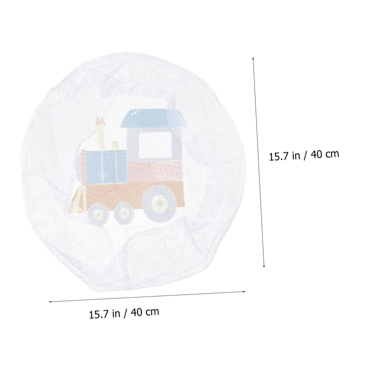 MOBUTOFU 16 Inch Child Safe Fan Cover - Anti-Pinch Hand Protection for Electric Fans, White with Train Pattern (400mm Diameter) - Perfect for Kids' Rooms, Nurseries, and Daycare Centers