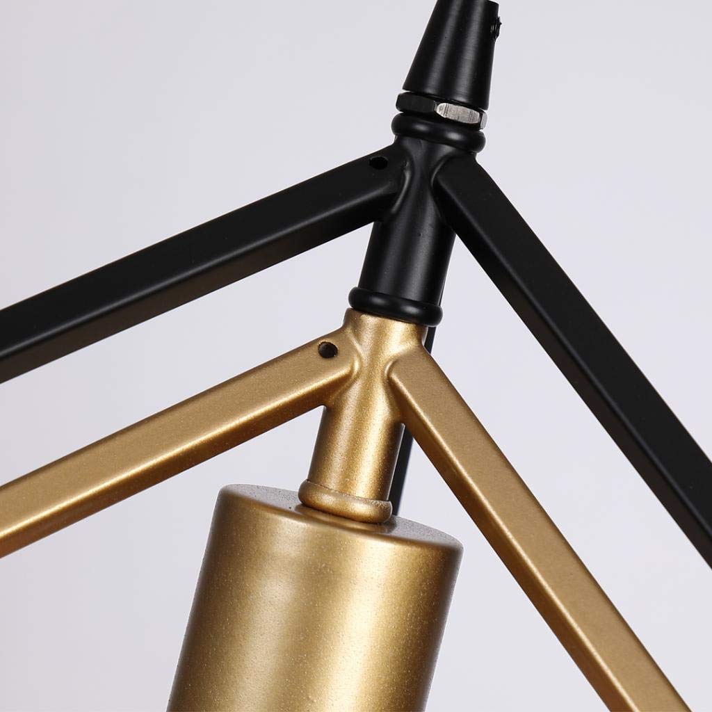 11 Inch Two-Tone Square Metal Cube Mini Pendant Light - Bronze & Oil Brass Geometric Cage Cubist Hanging Ceiling Lamp - Perfect for Loft, Hallway, Dining Room, Bedroom & Modern Interior Decor