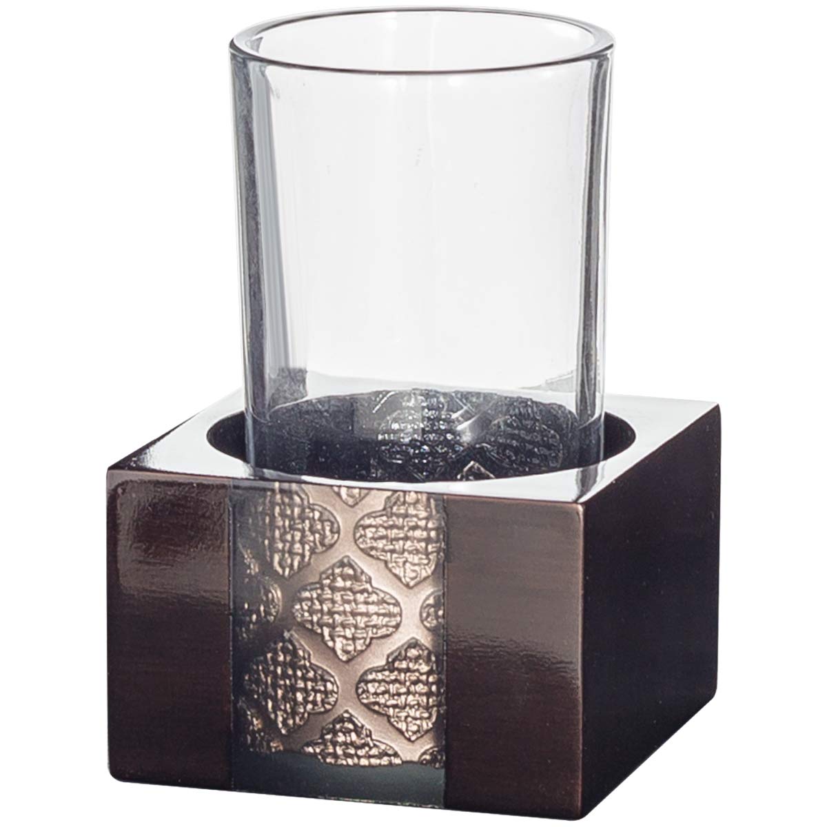 Dahlia Brown 4-Piece Bathroom Accessory Set - Soap Dispenser, Toothbrush Holder, Tumbler & Soap Dish | Modern Bathroom Decor for Home, Apartment & Guest Bath | Water-Resistant & Stylish Design