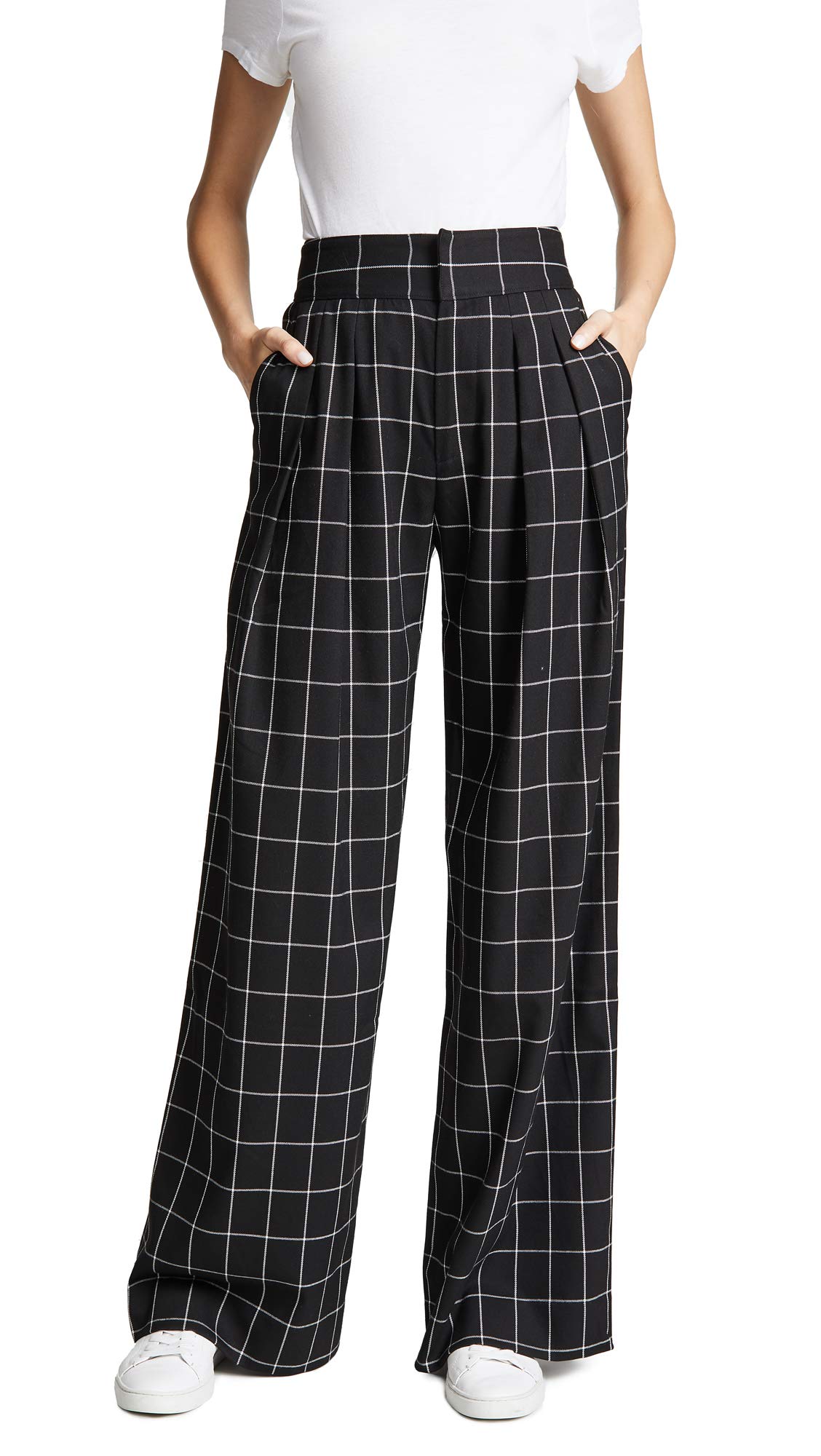 Women's Wide Leg Dress Pants for Work & Office - Black Professional Trousers Size 8 - Perfect for Business Attire, Formal Events & Everyday Office Wear