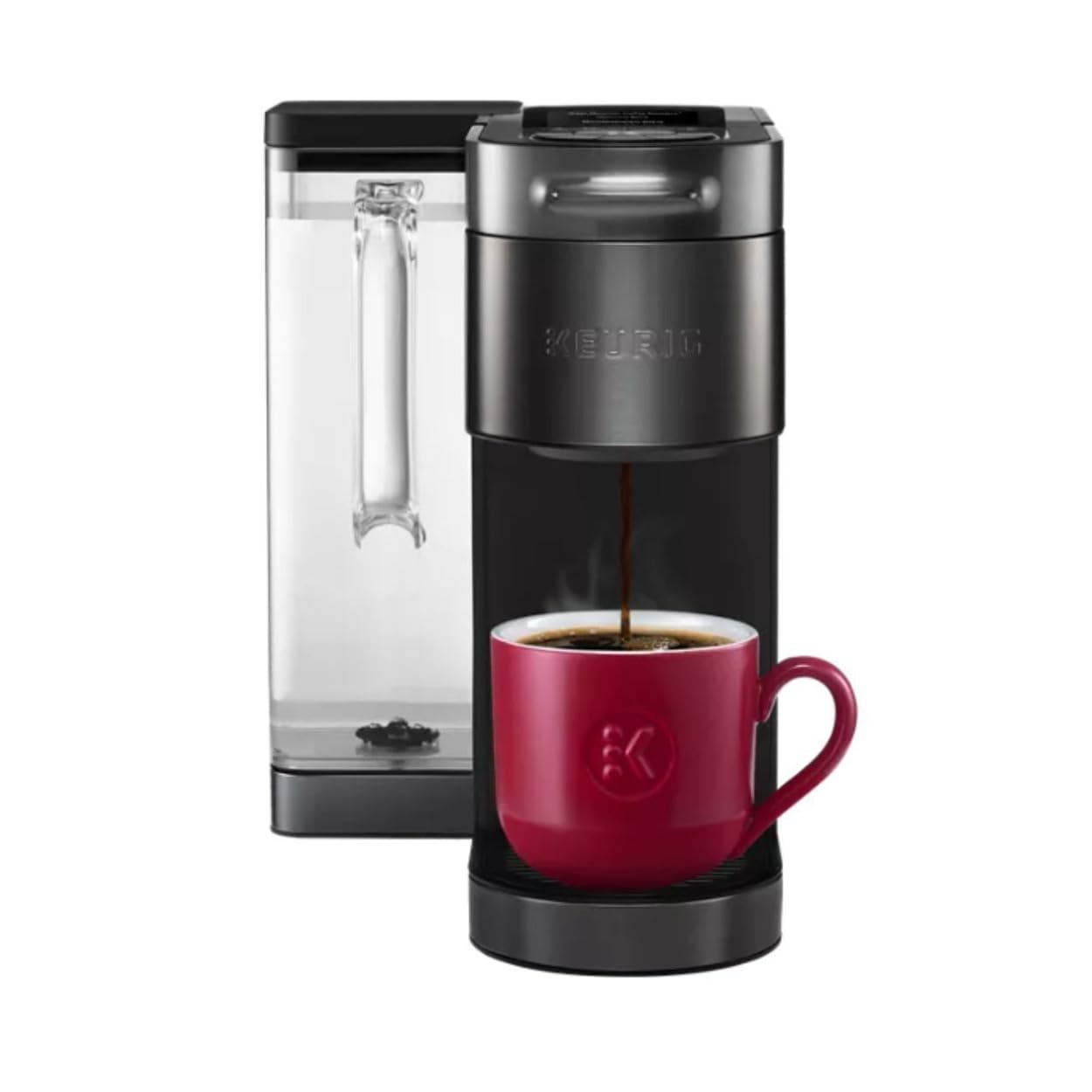 Keurig K-Supreme Plus Smart Single Serve Coffee Maker with 96-Count Variety K-Cup Pods Bundle - Gray | Includes Breakfast Blend, Colombian, Donut Shop & Italian Roast | Perfect for Home, Office & Small Business Use