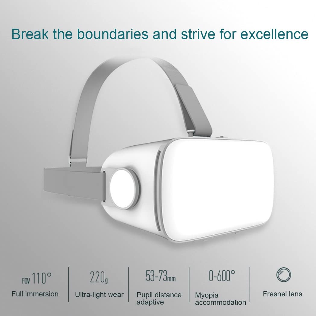 3D VR Headset with Bluetooth Controller - Compatible with iPhone 13 Pro Max/13 Pro/13/12/11, Samsung Galaxy S21, Huawei & Xiaomi Series - Immersive Virtual Reality Gaming & Movie Experience (Color: Black, Size: iOS)