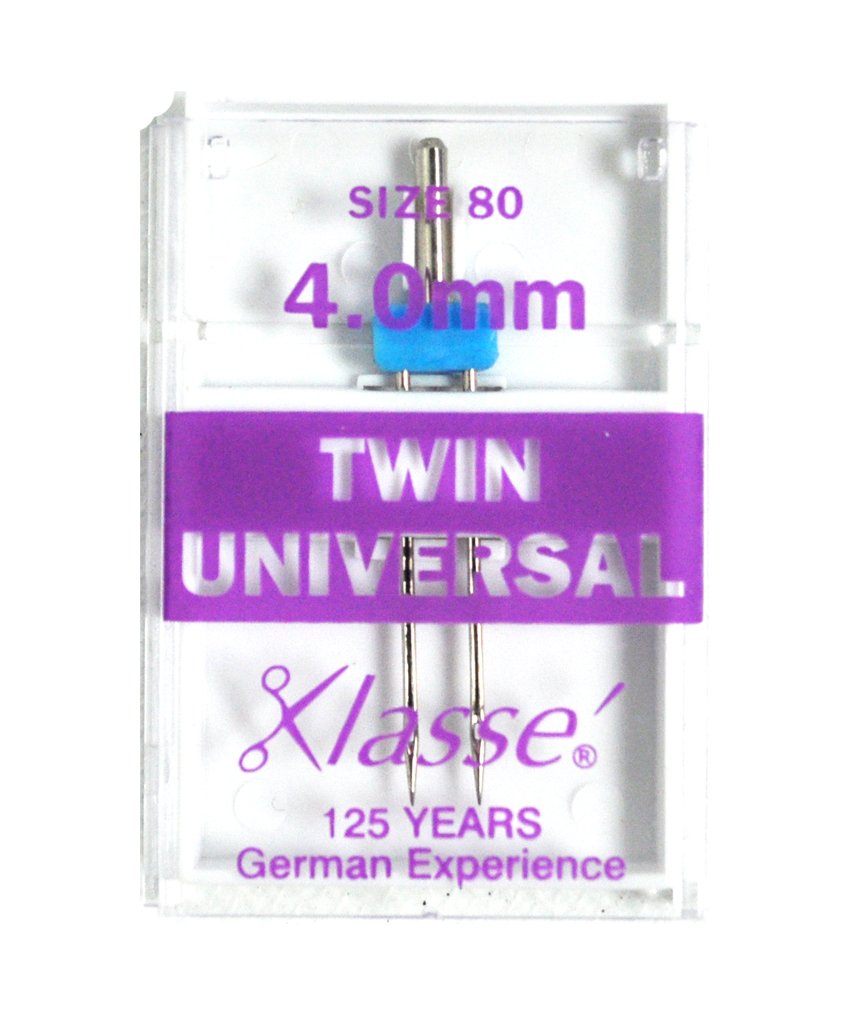 Klasse' Universal Twin Needle Sewing Machine - Size 80 for Quilting, Embroidery & Double Stitching | Perfect for Home DIY & Professional Tailoring