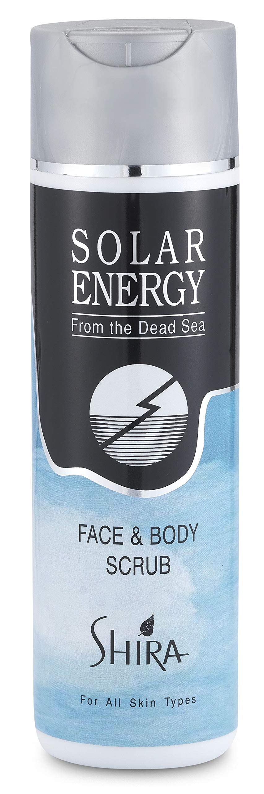 Shira Solar Energy 8oz Dead Sea Mineral Face & Body Scrub - Organic Gentle Exfoliator for All Skin Types, Deep Cleansing & Hydrating Skincare - Perfect for Spa Day, Post-Workout Refresh & Glowing Skin Routine