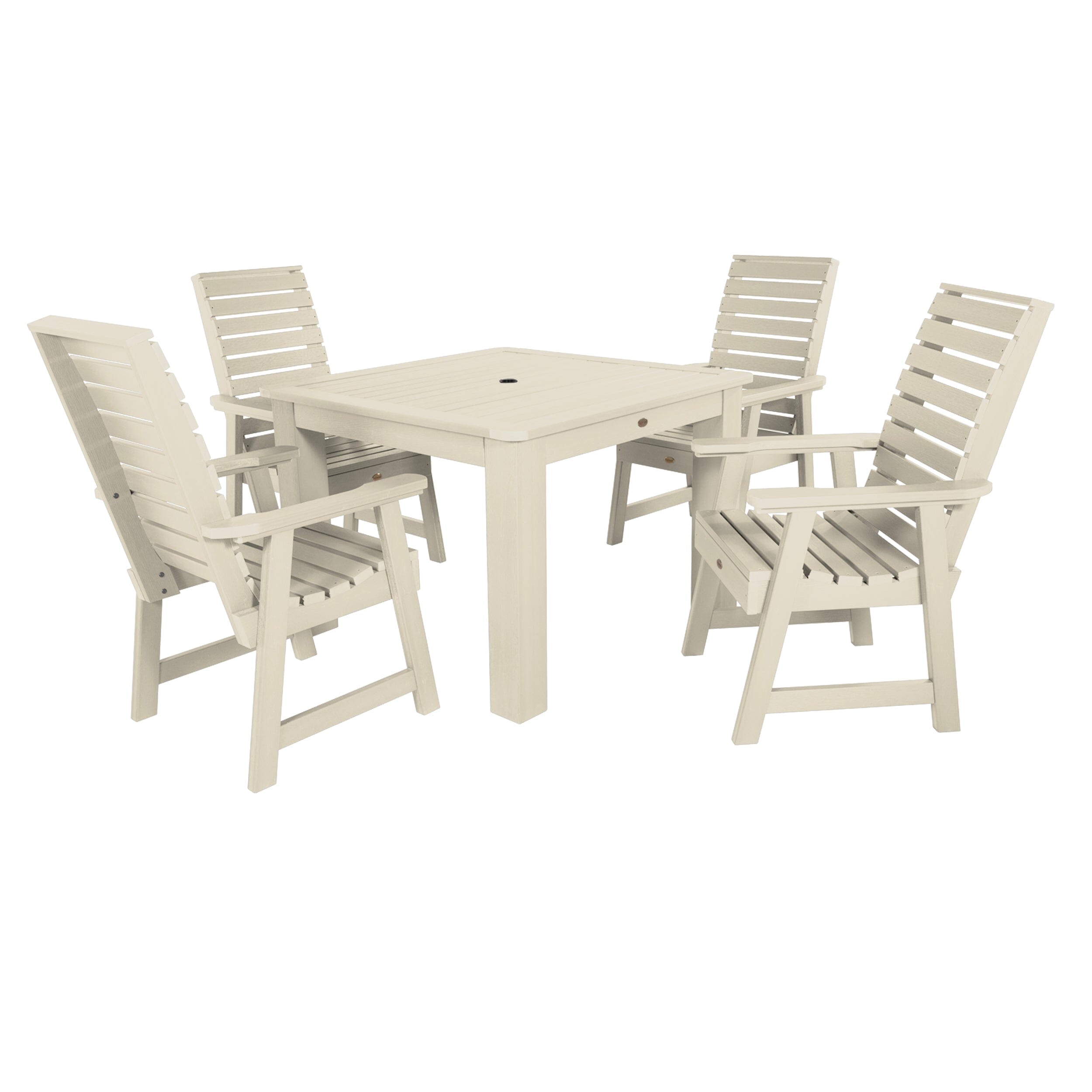 Weatherly 5-Piece Square Outdoor Dining Set 42