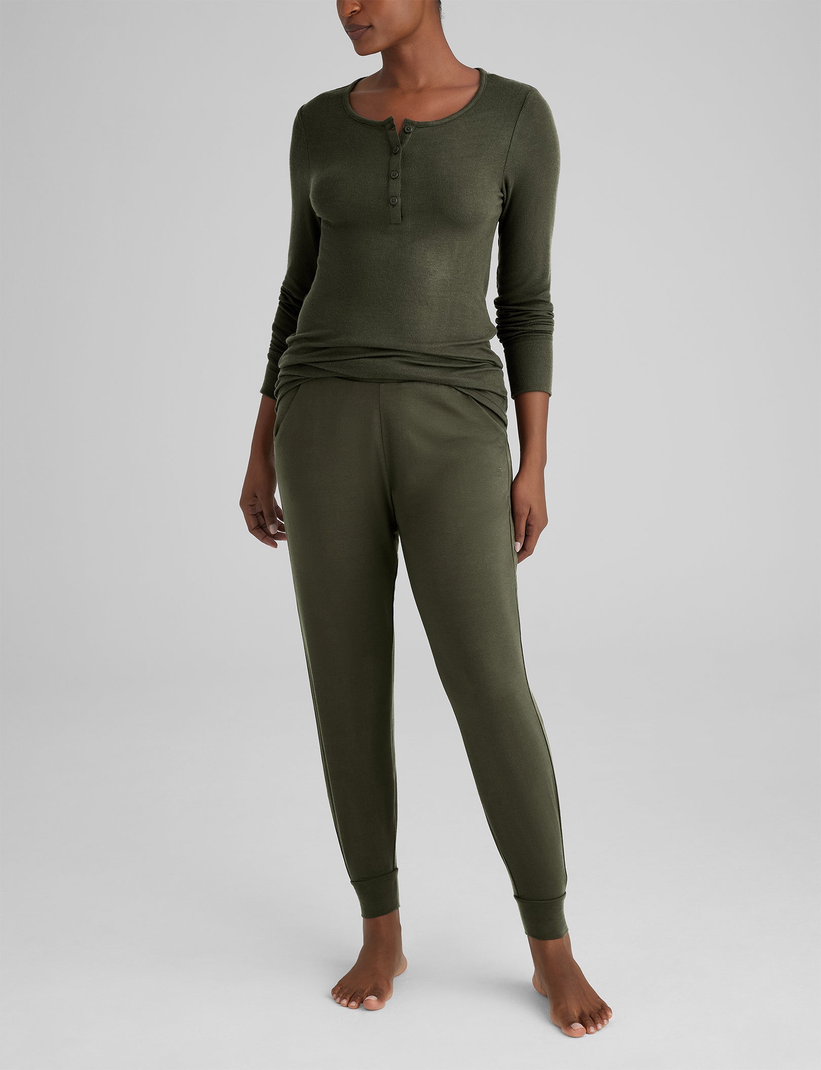 Women's Casual Henley Top - Soft Long Sleeve Button Down Shirt for Relaxing at Home, Lounging & Weekend Outfits