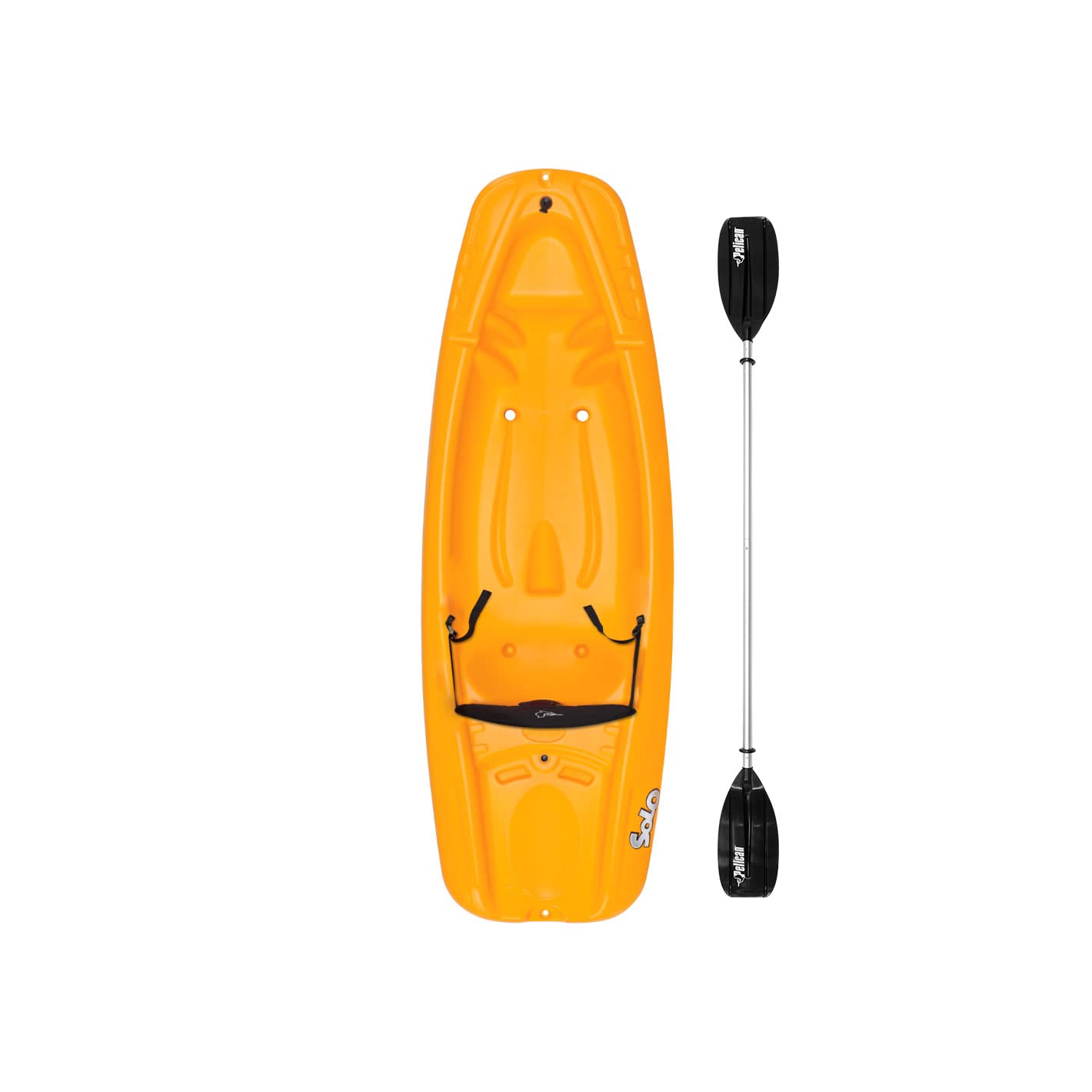 Pelican Solo 6 Feet Sit-on-Top Youth Kayak for Kids | Lightweight & Durable | Includes Paddle & Safety Accessories | Perfect for Lakes, Rivers & Beginner Paddling Adventures