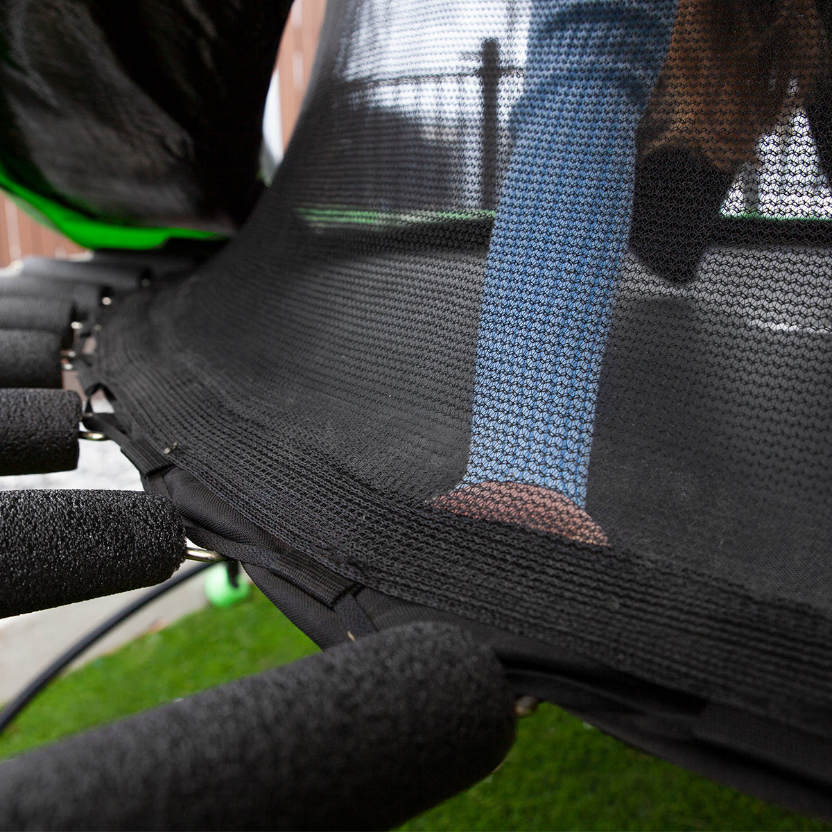 14ft HyperJump4 Spring Trampoline for Backyard - Heavy Duty Outdoor Bounce Mat with Safety Enclosure - Perfect for Kids, Adults & Family Fun - Great for Exercise, Birthday Parties & Outdoor Activities