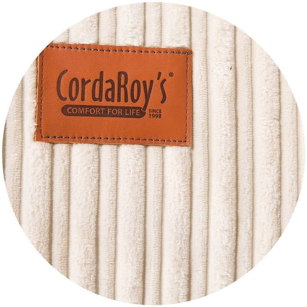 Soft Terry Corduroy Pouf Footstool Cover - Stylish Ottoman Slipcover for Living Room, Bedroom & Nursery Decor