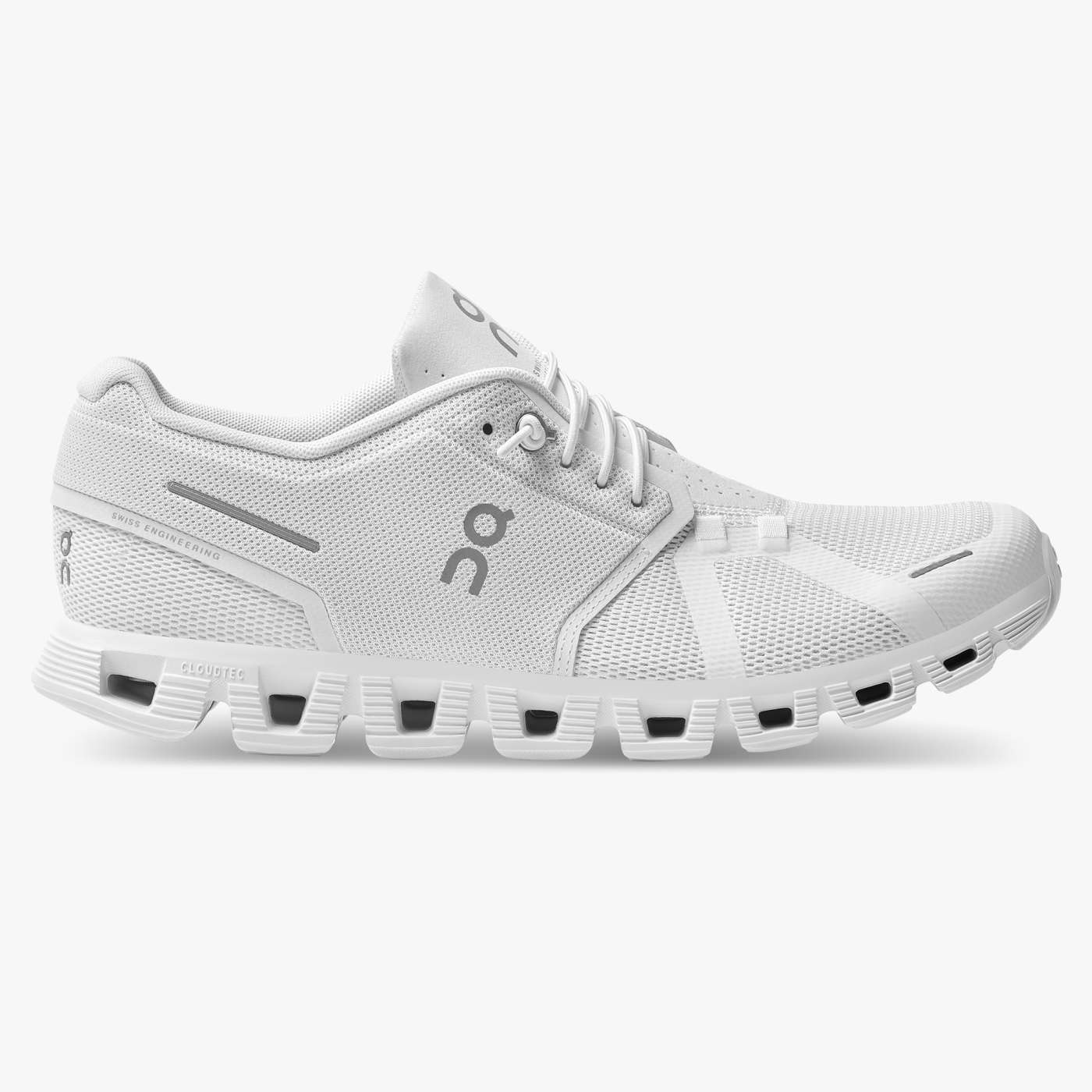 On Running Men's Cloud 5 Running Shoes - All White | Lightweight & Breathable for Road Running, Jogging & Gym Workouts