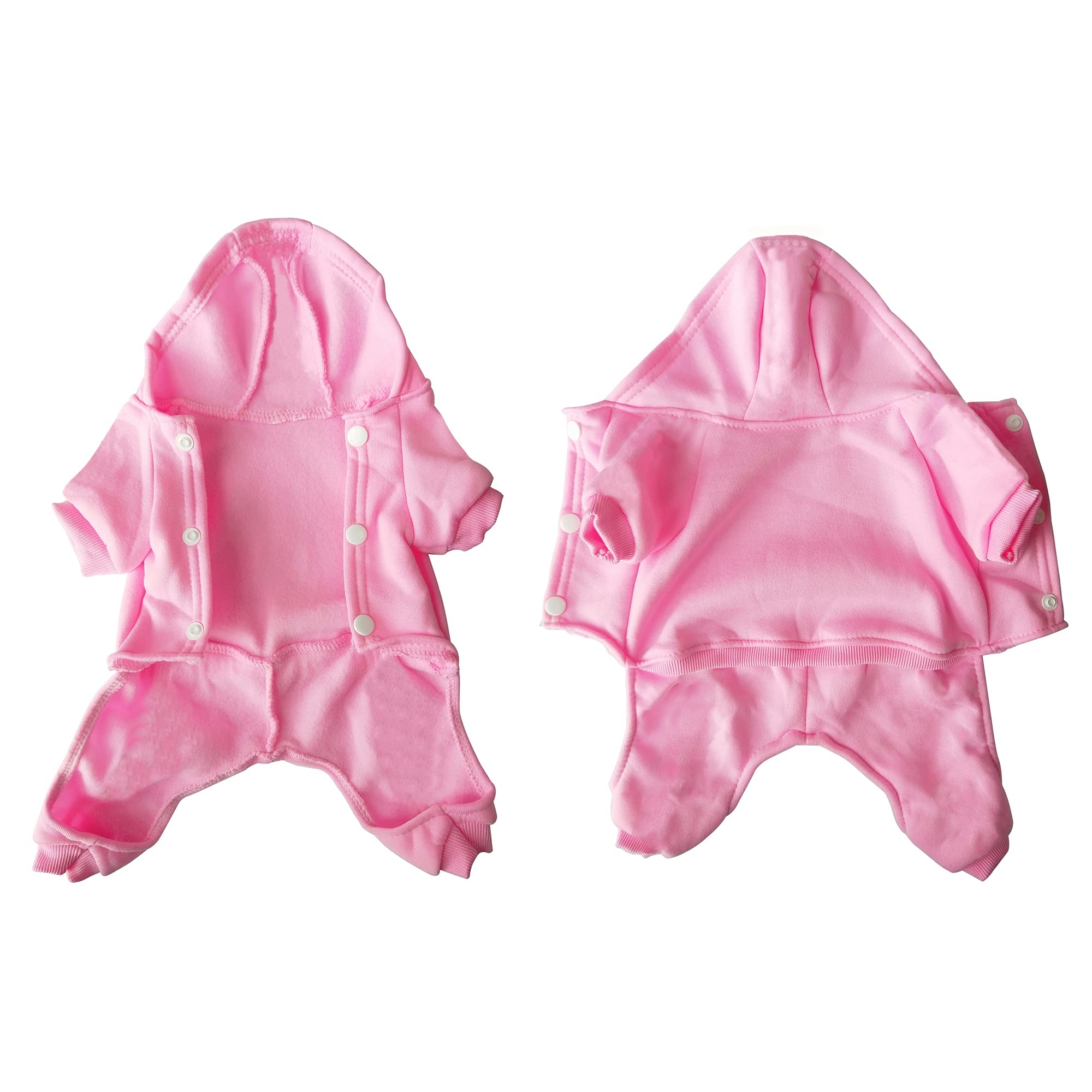 4-Legged Dog Clothes & Pet Costumes - Winter Hoodie, Coat, Dress & Onesie for Small Dogs & Cats (2-Pack Black/Grey) - Perfect for Cold Weather, Outdoor Adventures & Pet Fashion