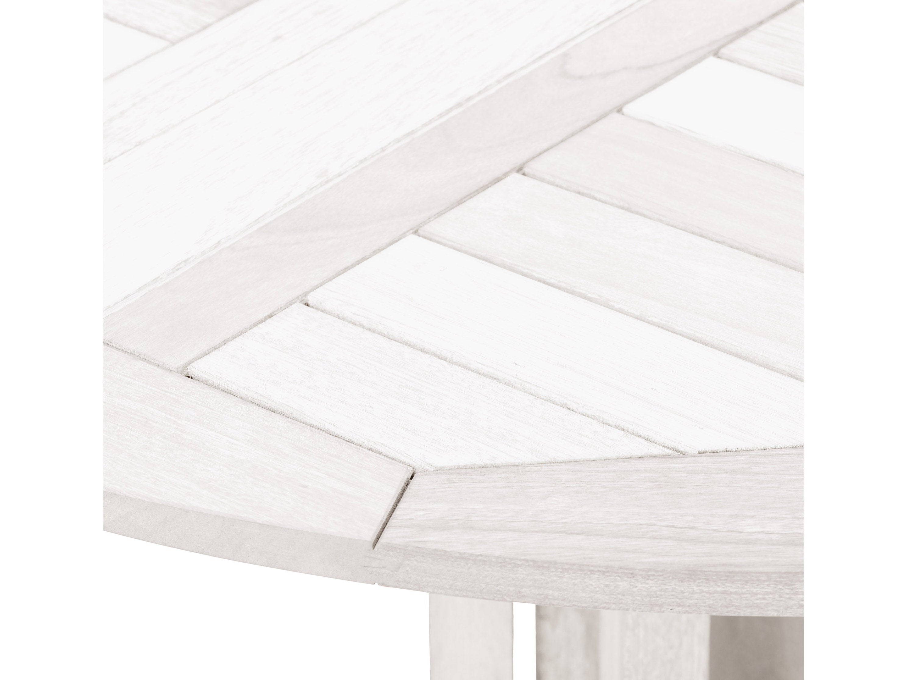 Washed White Outdoor Drop Leaf Table - Foldable Patio Dining Table for Small Spaces, Perfect for Balcony, Garden, and Backyard BBQs