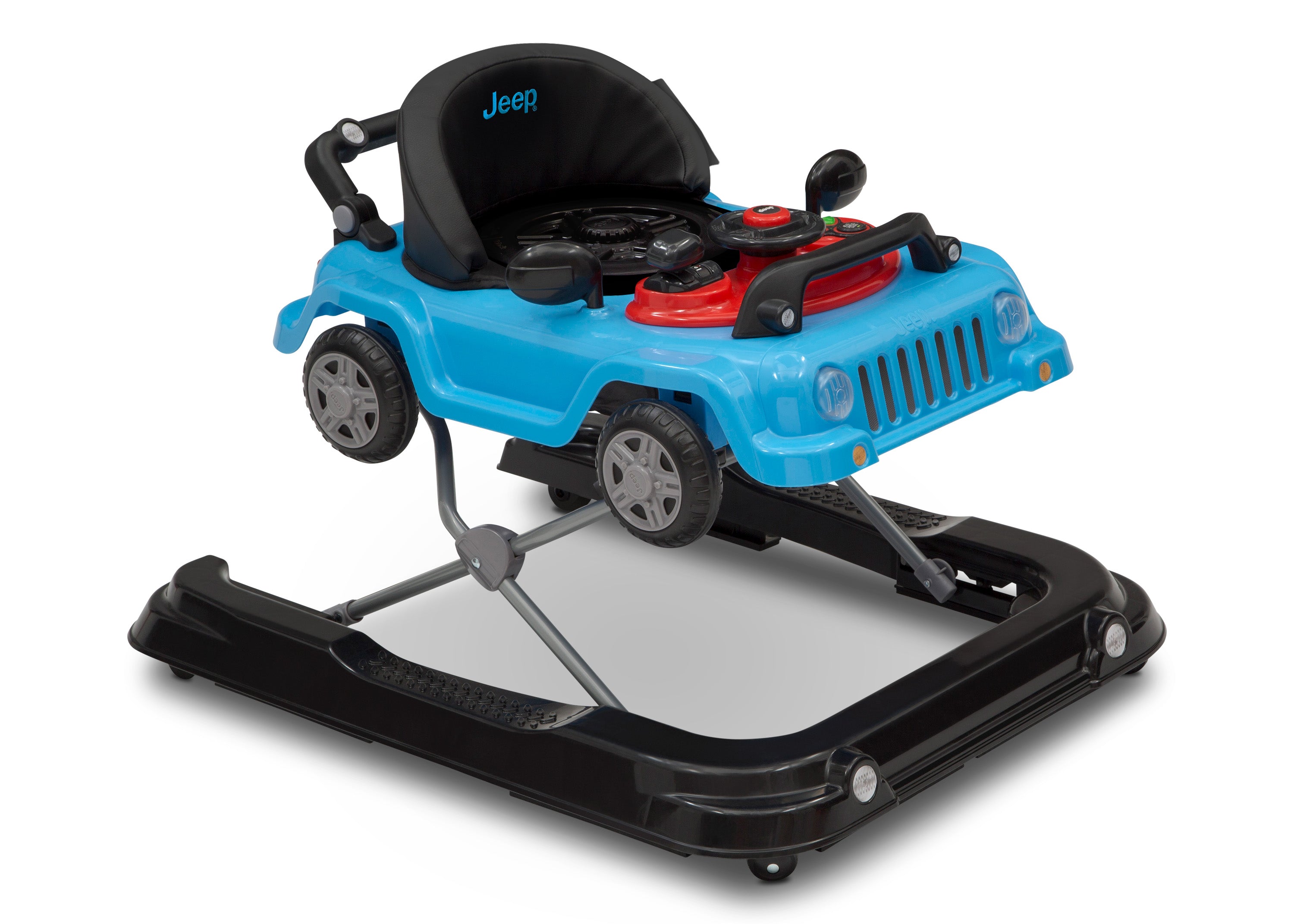 Jeep® Classic Wrangler 3-in-1 Grow With Me Baby Walker - Adjustable Infant to Toddler Walker with Wheels for Learning to Walk - Perfect for Indoor Play & First Steps Development