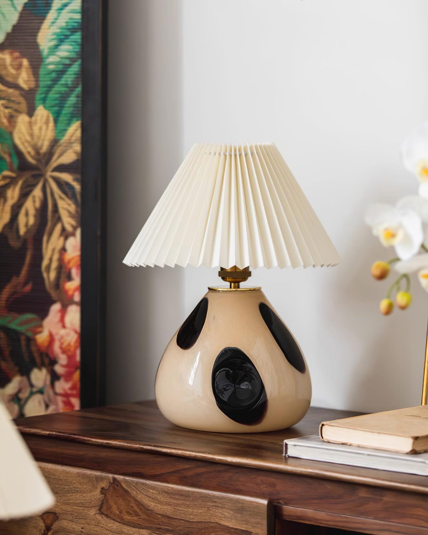Modern Pleated Cavolo Table Lamp - Stylish Home & Office Lighting for Bedroom, Living Room, and Study Desk - Energy Efficient LED Accent Light